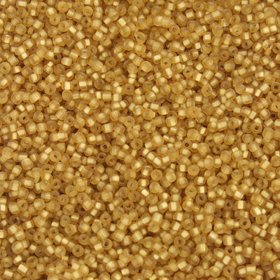 #11/0 SEED BEADS - 40G - SILVER LINED FROSTED GOLD