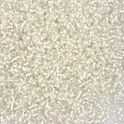 #11/0 SEED BEADS - 40G - SILVER LINED CLEAR