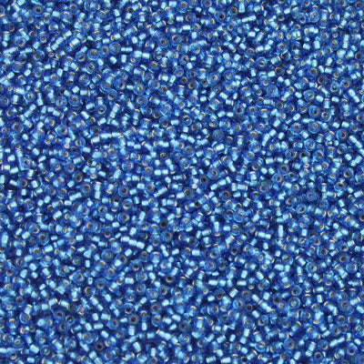 #15/0 SEED BEADS - 40G - SILVER LINED DARK AQUA