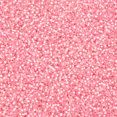 #15/0 SEED BEADS - 40G - SILVER LINED PINK