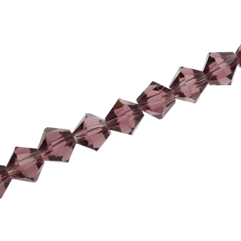8MM CRYSTAL BI-CONE STRANDS - APPROX 40 / PCS - PLUM