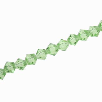 6MM CRYSTAL BI-CONE STRANDS - APPROX 50/PCS - PERIDOT