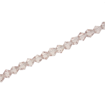 3MM CRYSTAL BI-CONE STRANDS - APPROX 145/PCS - LIGHT PINK