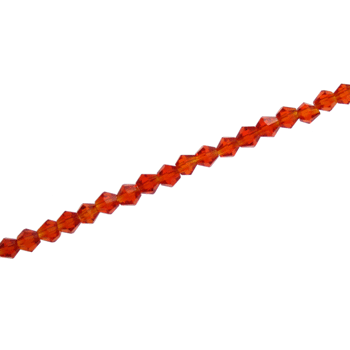 3MM CRYSTAL BI-CONE STRANDS - APPROX 145/PCS - LIGHT RED