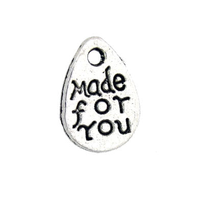 MADE FOR YOU CHARM 11 MM SILVER - 20 PCS