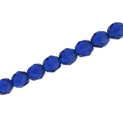 8 MM CZECH FIRE POLISHED - ROYAL BLUE - 20/PCS