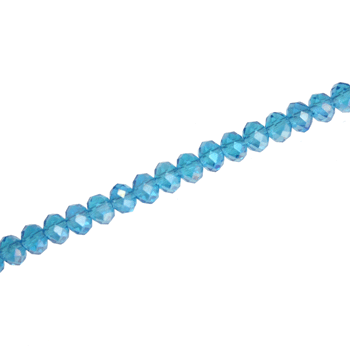 3 X 2 MM CRYSTAL RONDELLE BEADS AQUA AB - APPROX 150 / PCS