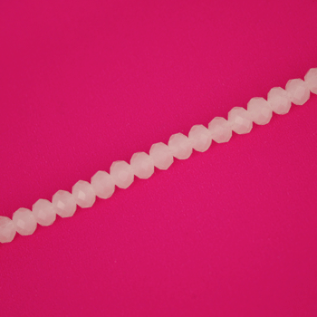 3 X 2 MM CRYSTAL RONDELLE BEADS OPAQUE PINK - APPROX 150 / PCS