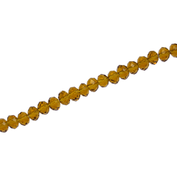 3 X 2 MM CRYSTAL RONDELLE BEADS TOPAZ - APPROX 150 / PCS