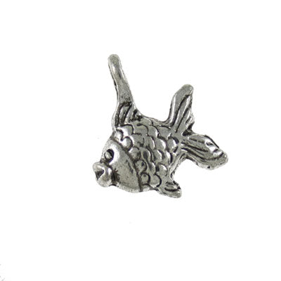 FISH CHARM 14 MM SILVER - 25PCS