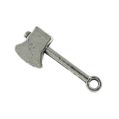 axe charm 25 mm silver - 10 pcs