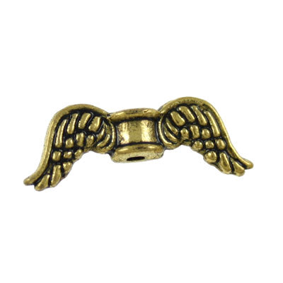 ANGEL WINGS CHARM 20 X 7 MM GOLD - 15 PCS