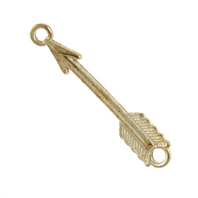 ARROW CHARM 37 X 6 MM GOLD 6 PCS