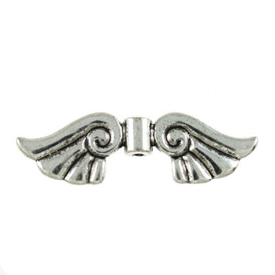 angel wings 44 x 14 mm silver - 4 pcs