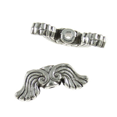 angel wings 19 x 8 mm silver - 15 pcs