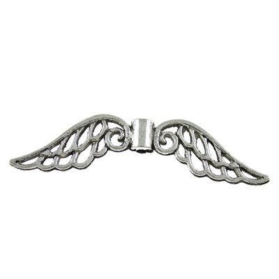 angel wings 53 mm silver - 4 pcs