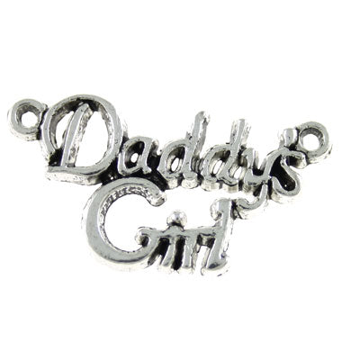 30 x 15 mm daddy's girl connector silver - 8 pcs