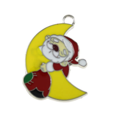 SANTA MOON CHARM 35 MM - 2 PCS