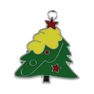 CHRISTMAS TREE CHARM 37 MM - 2 PCS