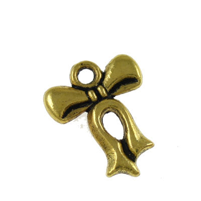 BOW CHARM 15 MM GOLD - 16 PCS