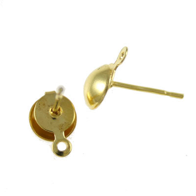 6 MM STUD EARRINGS GOLD - 42 PAIRS