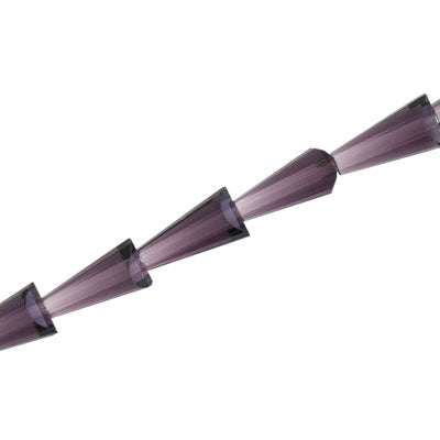 11 X 6 MM CRYSTAL AMETHYST BEADS - 50 PCS