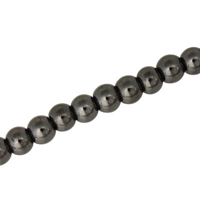 HEMATITE 6 MM ROUND - APPROX - 66 PCS
