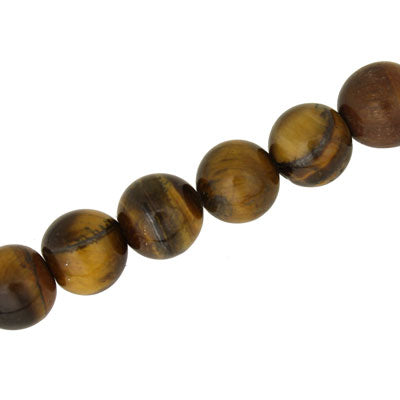 TIGER EYE ROUND 8 MM - APPROX - 38 PCS