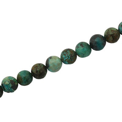CHRYSOCOLLA 8 MM ROUND - APPROX 48 PCS