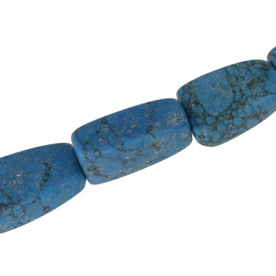 MAGNESITE -21 X 13 X 6 MM - TURQUOISE COLOUR - 19 PCS