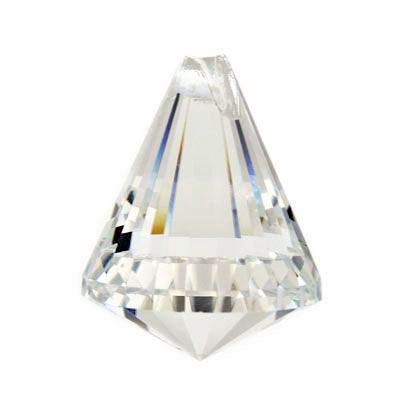 42 X 32 MM TOP DRILLED CLEAR AB - 1 PC