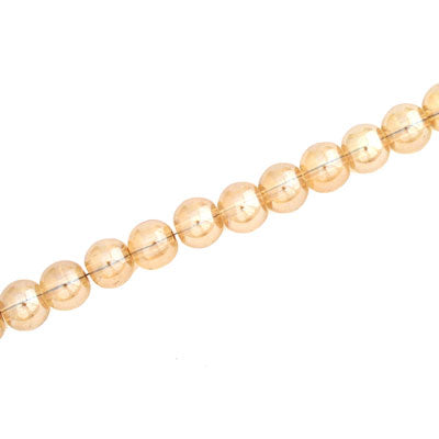 4 MM ROUND GLASS BEADS LIGHT TANGERINE - 195 PCS