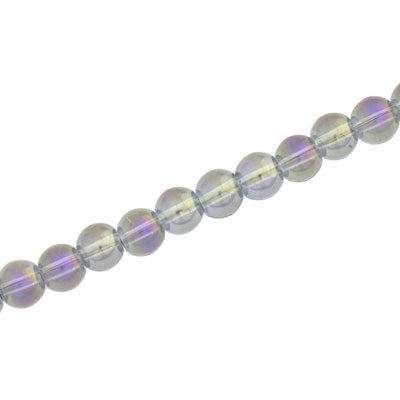 4 MM ROUND GLASS BEADS SMOKY VITRAIL - 195 PCS