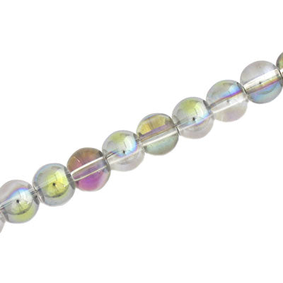 6 MM ROUND GLASS BEADS RAINBOW - 125 PCS