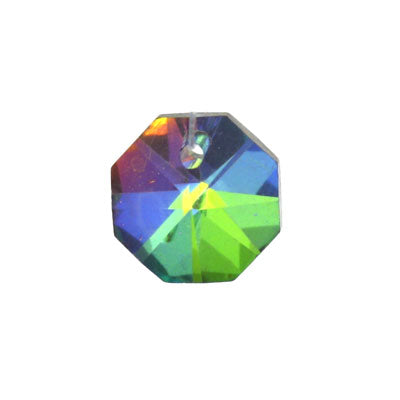 10mm 1 hole rainbow crystal octagon 10pcs