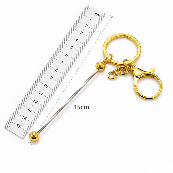 Gold Key Ring with Stainless Steel Pin – 15cm