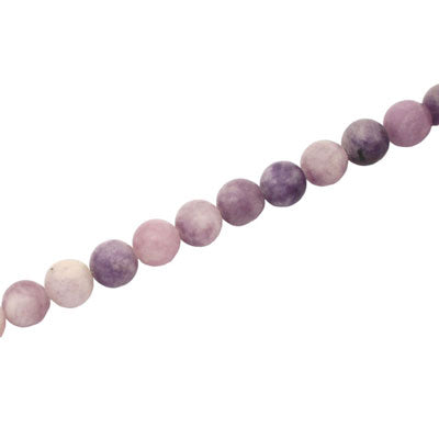 LEPIDOLITE 4 MM ROUND BEADS - APPROX 90 PCS
