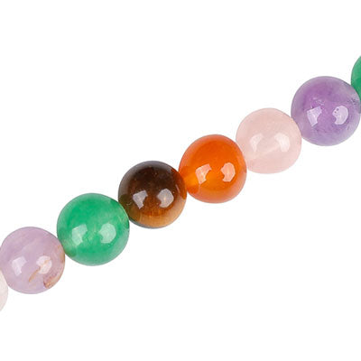 MIX GEMS 10 MM ROUND - APPROX - 41 PCS