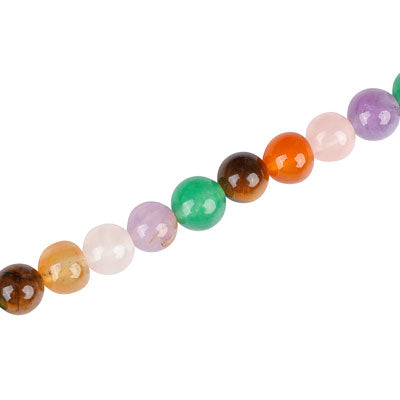 MIX GEMS 6 MM ROUND - APPROX - 66 PCS
