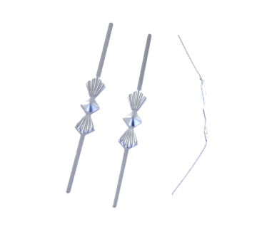 silver crystal bail 40pcs