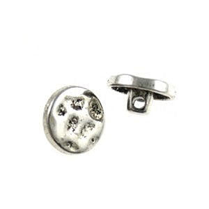 12x6mm silver button 13 beads