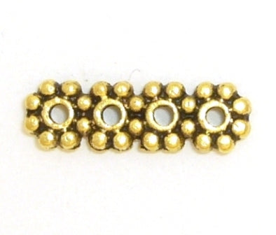 15x4mm gold 4 hole 32pcs