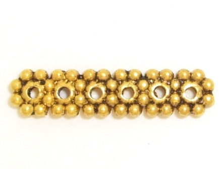20x5mm gold 6 hole 15pcs