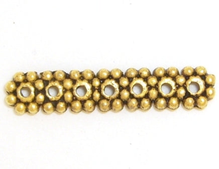 24x5mm gold 7 hole 12pcs