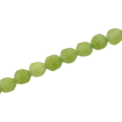 GREEN QUARTZ 8 MM FACETED ROUND BEADS - APPROX 44 PCS