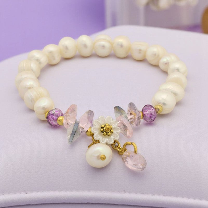 Natural Pearl and Crystal Bracelet Kit
