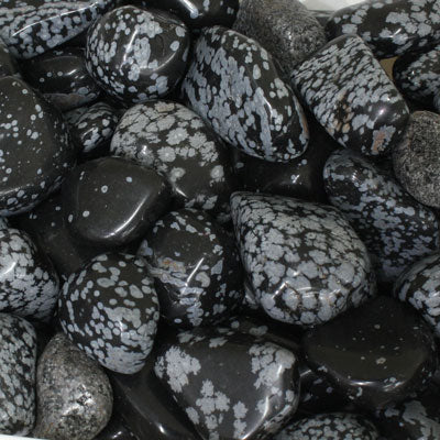 SNOWFLAKE OBSIDIAN TUMBLED STONES