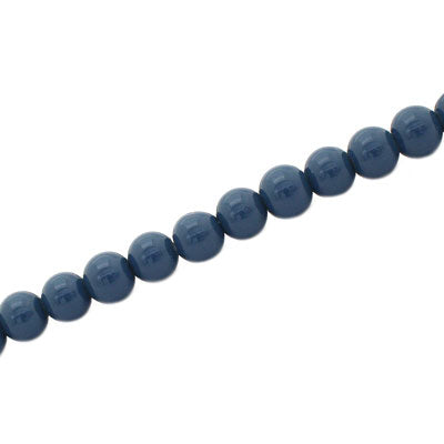 4 MM ROUND GLASS OPAQUE BEADS DARK BLUE - 205 PCS