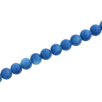 4 MM ROUND GLASS OPAQUE BEADS BLUE - 205 PCS