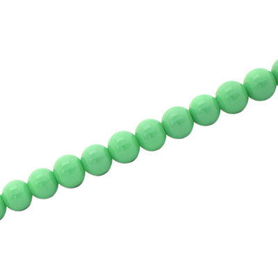 4 MM ROUND GLASS OPAQUE BEADS LIGHT GREEN - 205 PCS